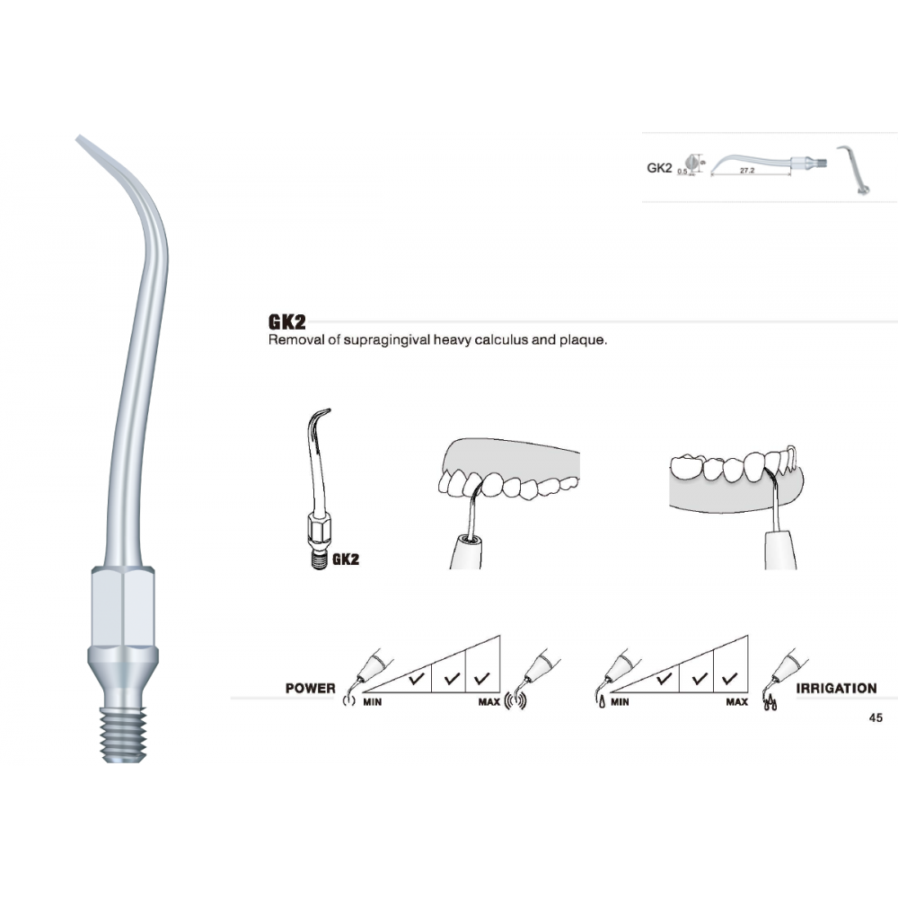 GK2 Kavo Sonicflex Compatible Scaler Tip
