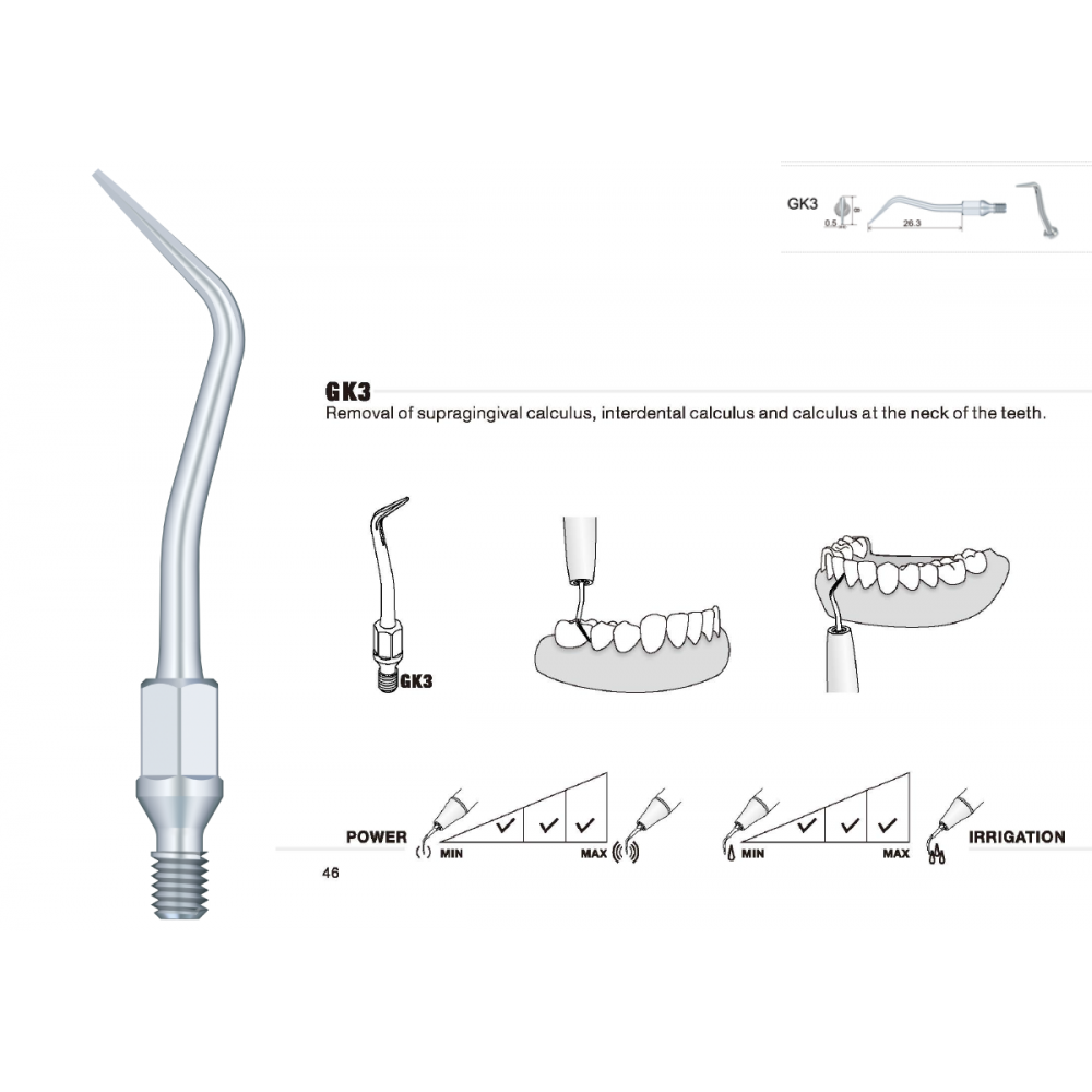 GK3 Kavo Sonicflex Compatible Scaler Tip