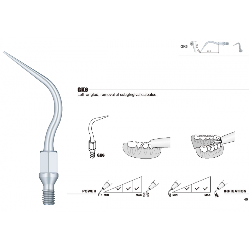 GK6 Kavo Sonicflex Compatible Scaler Tip