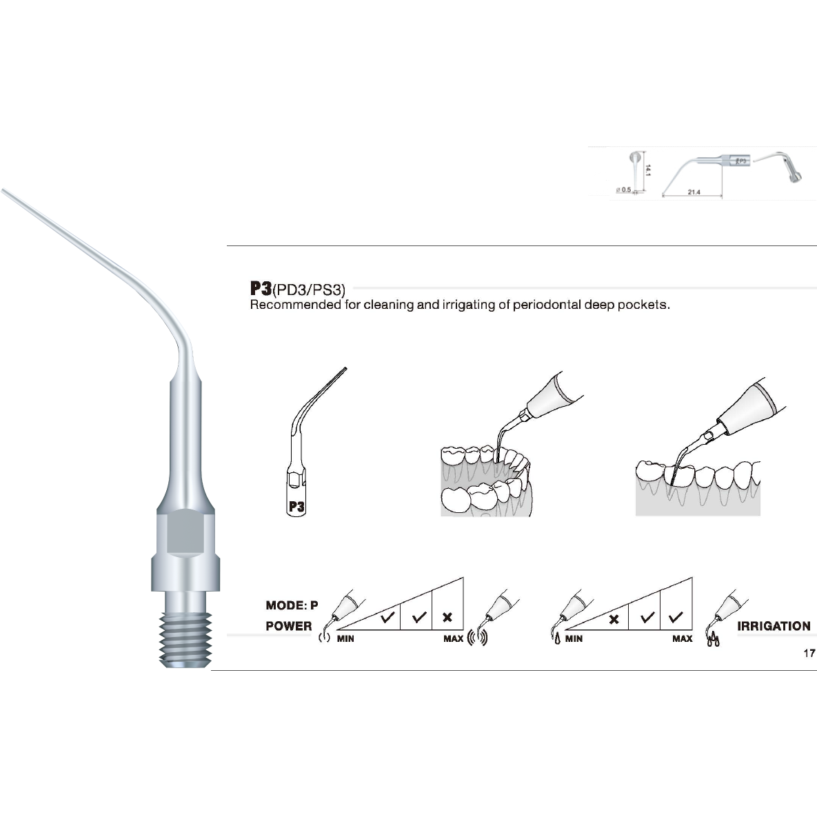 PS3 Perio Tip Sirona compatible